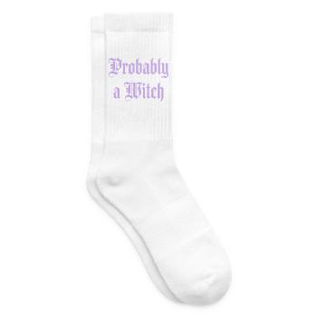 Wahrscheinlich ein Hexen-Gothic-Frauenmädchen - Tennissocken - Weiß - Rechts