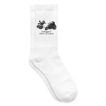 Trike Motorrad Umkippen Können Die Anderen - Tennissocken - Weiß - Rechts