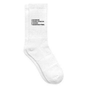 Gehobene FeudalSprache für den modernen Pöbel - Tennissocken - Weiß - Rechts