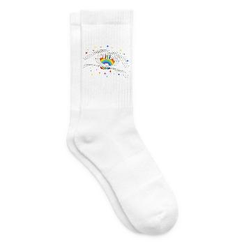 CSD LGBT Hände formen Regenbogen Herz Pride - Tennissocken - Weiß - Rechts
