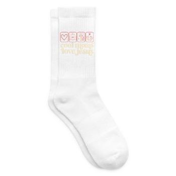 Cool Moms Love Jesus Christian Mom Faith Cross - Tennissocken - Weiß - Rechts