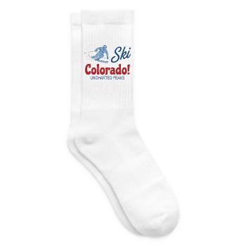 Retro Ski Colorado Unerforschte Gipfel - Tennissocken - Weiß - Rechts