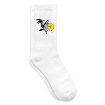 Assgeier Landet auf einem Ast in der Wüste - Tennissocken - Weiß - Rechts