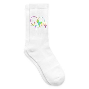 Dachshund Rauhaardackel - Tennissocken - Weiß - Rechts