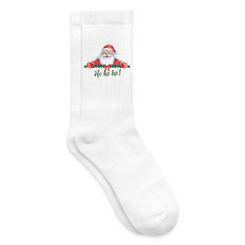 Ho Ho Ho Weihnachtsmann - Tennissocken - Weiß - Rechts