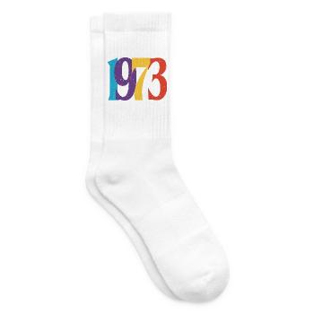 Geboren 1973 Geburtstagsgeschenk Geburtstag 73 - Tennissocken - Weiß - Rechts