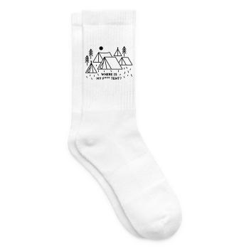 Where is my tent? - Tennissocken - Weiß - Rechts