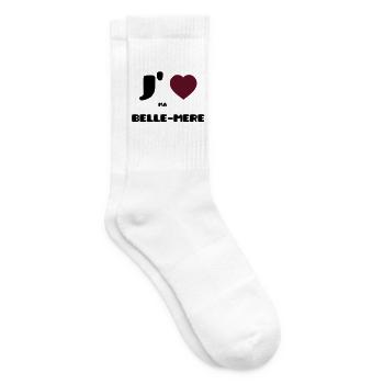 J'aime ma belle-mère (V) - Chaussettes de tennis - blanc - Droite