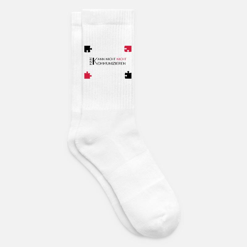 communication watzlawick - Chaussettes de tennis - blanc