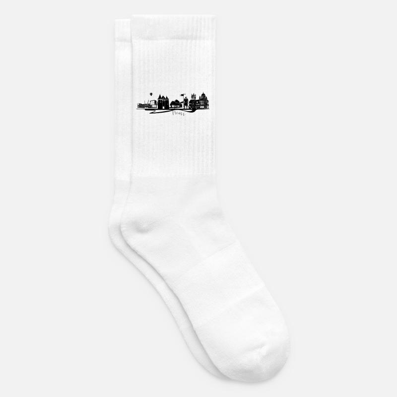 Abstrakte Stadtdesign Neuss - Tennissocken - Weiß
