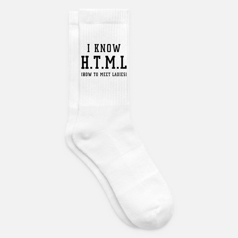 I know HTML - Tennissocken - Weiß