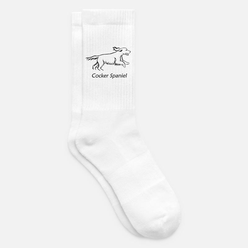 Cocker Spaniel - Tennissocken - Weiß