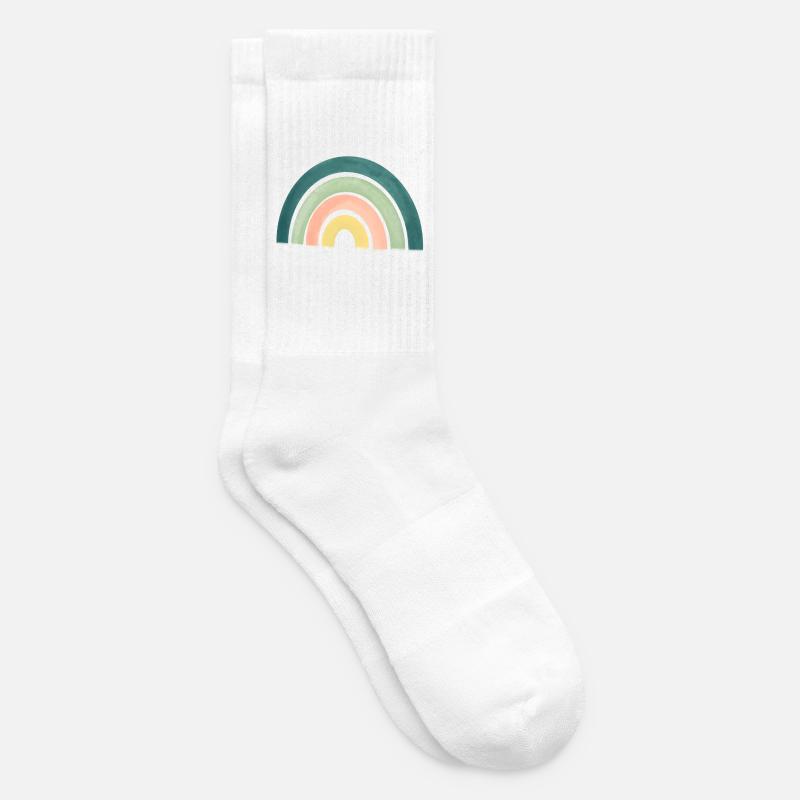 Rainbow - Tennis socks - white