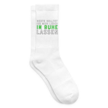 Lustige Sprüche für Kollegen - Tennissocken - Weiß - Rechts