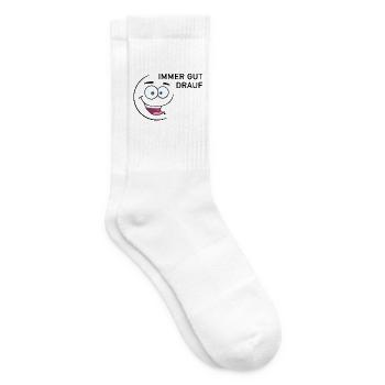 Immer gut drauf | smiley - Tennissocken - Weiß - Rechts