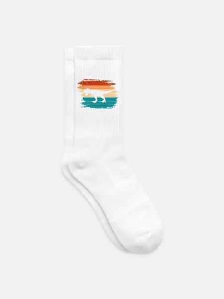 T Rex Dino Dinosaurier - Tennissocken - Weiß