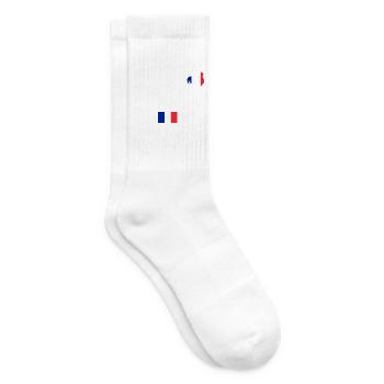 Coq Tricolore Illustration pour Passionnés - Chaussettes de tennis - blanc - Droite