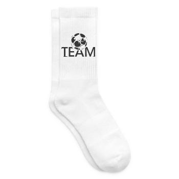 team soccer club team logo icon ball - Tennis socks - white - Right