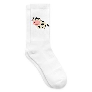 Cow - Tennis socks - white - Right