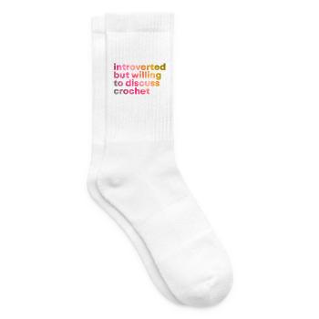 Crochet - Tennis socks - white - Right