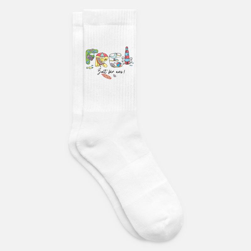 Freizeit Urlaub - Tennissocken - Weiß