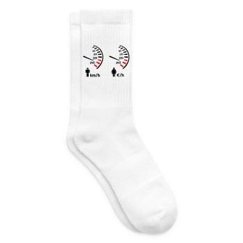 Speedometer km/h and expense meter - Tennis socks - white - Right