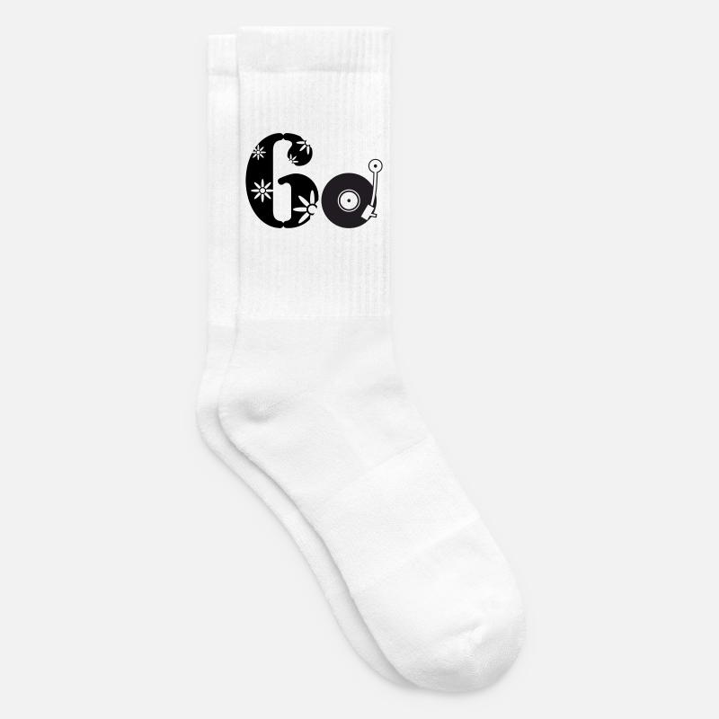 60s Sixtieth Sixties 60. - Tennis socks - white