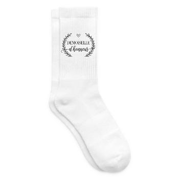 Schicke Design Brautjungfer für Junggesellenabschied Hochzeit - Tennissocken - Weiß - Rechts