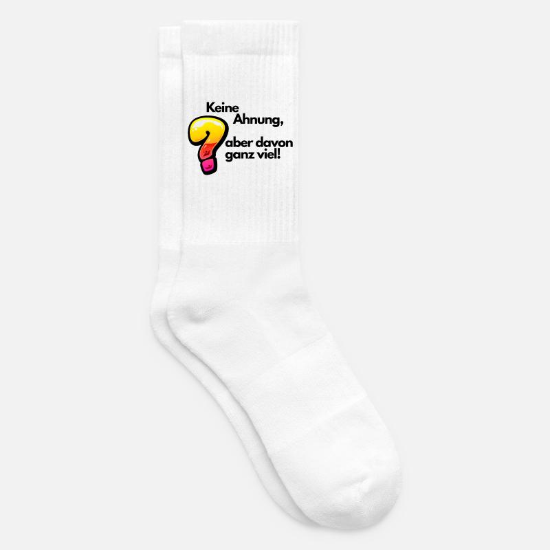 Witziger Spruch Keine Ahnung - Tennissocken - Weiß