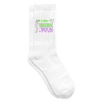 If Makes You Happy Sense Others Spruch Glück Frei - Tennis socks - white - Right