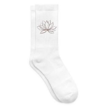 lotus flower - Tennis socks - white - Right