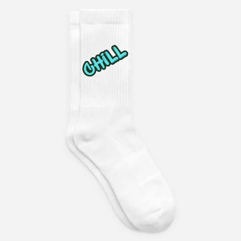 Chill Neon Graffiti  - Tennissocken - Weiß
