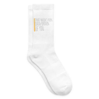 Ce n’était pas très axé sur les données de ta part, nerd drôle - Chaussettes de tennis - blanc - Droite
