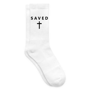 Minimaliste sauvé, foi en Jésus, cool Chr - Chaussettes de tennis - blanc - Droite