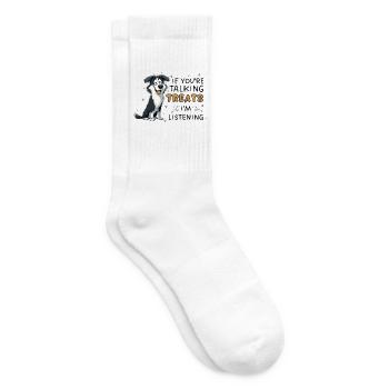 Border Collie Treats Funny Dog Design - Tennis socks - white - Right