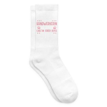Handwerkerin oder Chefin Handwerk - Tennissocken - Weiß - Rechts