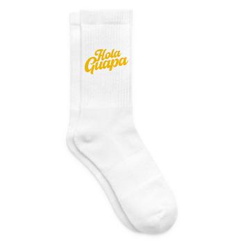 Hola Guapa - Minimalist Spanish Summer Vibes - Tennissocken - Weiß - Rechts