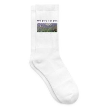 Seerosen Impressionismus Kunst Giverny - Tennissocken - Weiß - Rechts