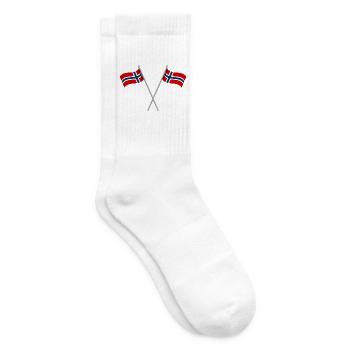 Norwegische Flagge - Tennissocken - Weiß - Rechts