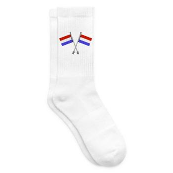 Niederländische Flagge - Tennissocken - Weiß - Rechts