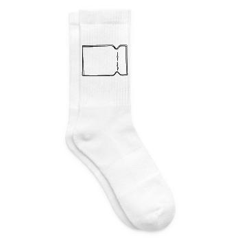 Ticket handgezeichnet - Tennissocken - Weiß - Rechts