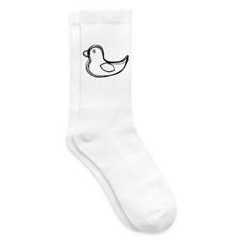 Ente handgezeichnet - Tennissocken - Weiß - Rechts