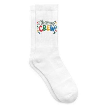 Christmas Crew – Buntes Weihnachtsgruppenmotiv - Tennissocken - Weiß - Rechts
