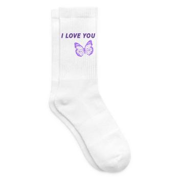 Ich liebe dich - Tennissocken - Weiß - Rechts