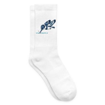 Gürtel-Eisvögeltauchen - Tennissocken - Weiß - Rechts