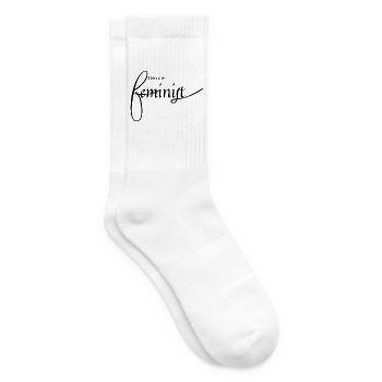fierce feminist Schriftzug - Tennissocken - Weiß - Rechts