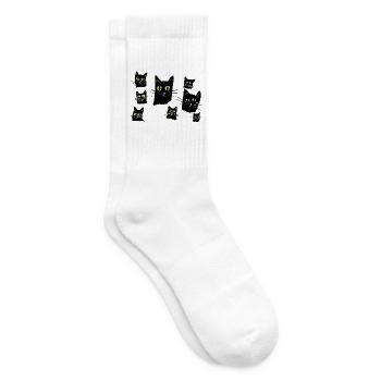 Mitternachts-Katzenaugen-Muster - Tennissocken - Weiß - Rechts