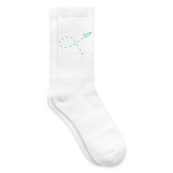 Papierflug Neon Reise - Tennissocken - Weiß - Rechts