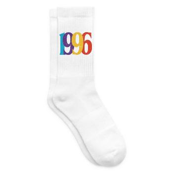 1996 Geburtstag geboren in 1996 Vintage-Retro-Geschenk - Tennissocken - Weiß - Rechts
