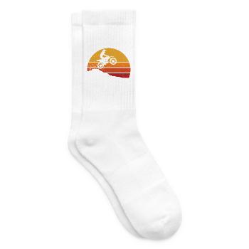 Dirt Bike Motocross Motorrad Enduro Motorradfahrer - Tennissocken - Weiß - Rechts